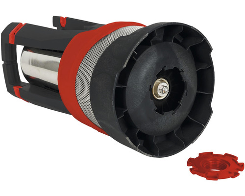 Ponorné čerpadlo s ochranným košom a červenou poistnou maticou