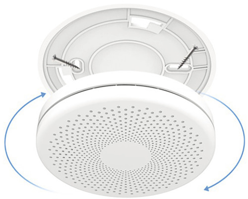 Okrúhly hlásič dymu na montáž na strop pomocou skrutiek