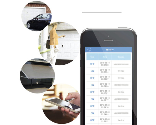 Inteligentné ovládanie garážových brán pomocou aplikácie pre smartfóny na sledovanie histórie