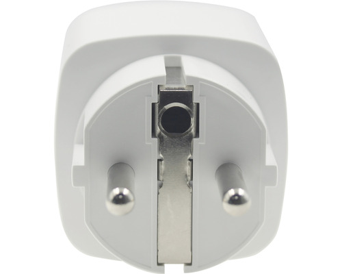 Biela zástrčka s ochranným kontaktom pre napájanie