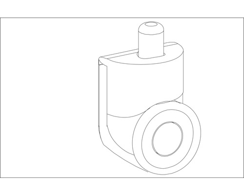 Nábytkové koliesko s čapom