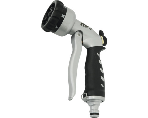 Záhradná striekacia pištoľ s rôznymi typmi postreku