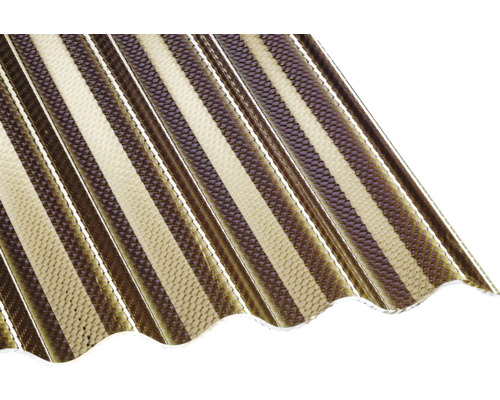 Akrylátová doska GUTTACRYL Wabe sinus 76/18 2500 x 1050 mm bronzová Vlnitá doska z plastu na strechy a steny