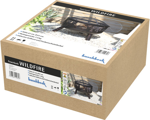 Balenie ohniska Wildfire od spoločnosti Buschbeck s rozmermi a vlastnosťami produktu