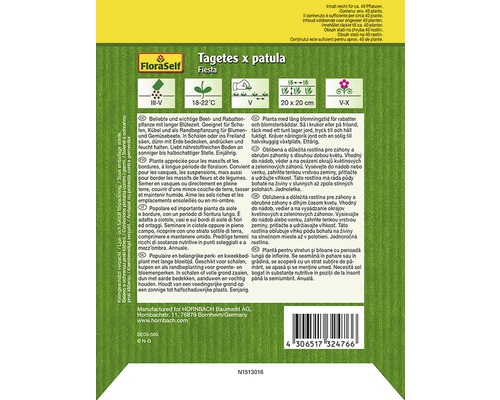 Balenie semien Tagetes patula Fiesta od FloraSelf