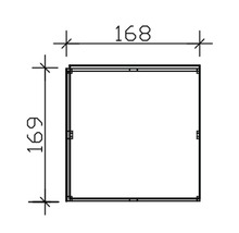 Technický výkres s rozmermi 168 a 169