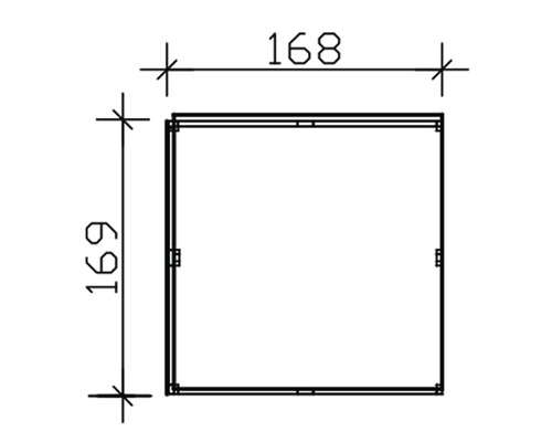 Technický výkres s rozmermi 168 a 169