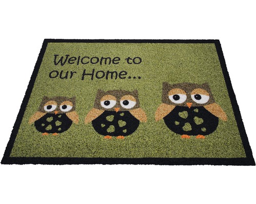 Rohožka s nápisom Vitajte doma a motívmi sov