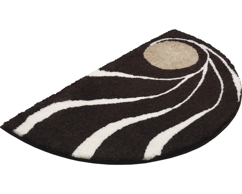 Polkruhová kúpeľňová predložka so vzorom