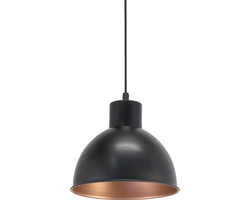 Závesná lampa s kovovou základňou a tienidlom