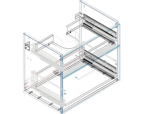 Technický nákres zásuvkového prvku