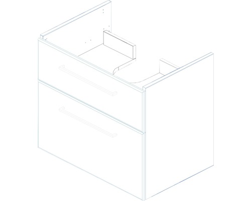 Skrinka pod umývadlo s dvomi zásuvkami
