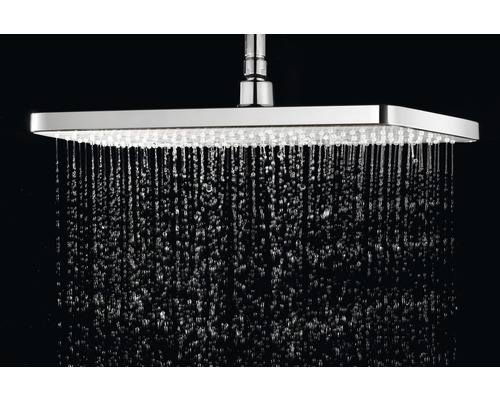 Štvorcová sprchová hlavica s prúdom vody