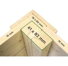 Drevený záhradný domček Cubo 3 prírodný 337x234 cm-thumb-15