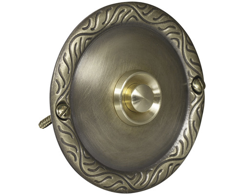 Kovový zvonček s kvetinovým okrajom