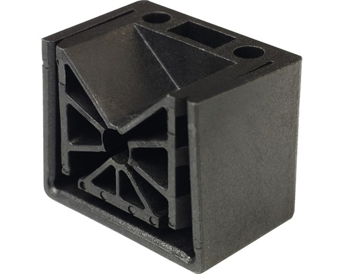 Čierny rohový spoj zo syntetického materiálu