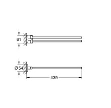 Držiak na uteráky Grohe Essentials 40371001