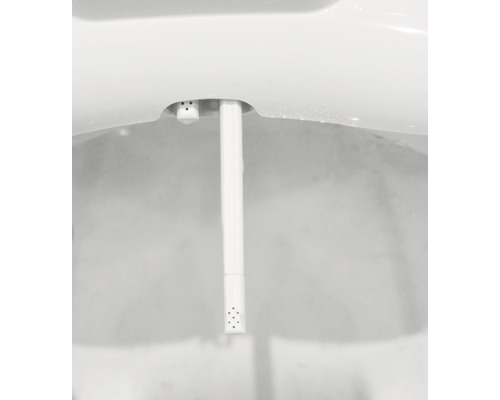 Detailný pohľad na bidetovú trysku v toalete