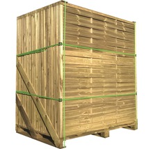 Drevený plot Solid lamelový 180x180 cm prírodný impregnovaný-thumb-4