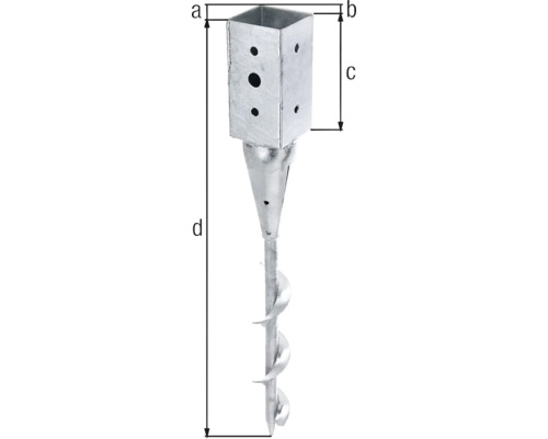 Pätka stĺpika s vyznačenými rozmermi