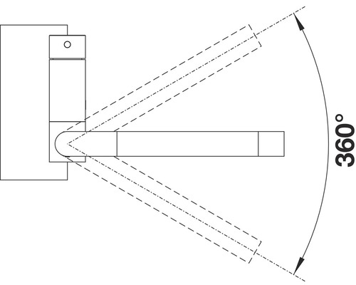 Zobrazenie otočného držiaka na uteráky s otočením o 360 stupňov
