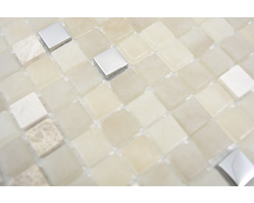 Mozaika z prírodného kameňa a kovu