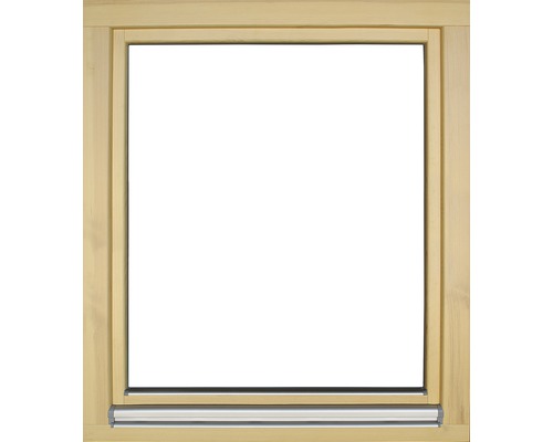 Drevený okenný rám s kovovou lištou