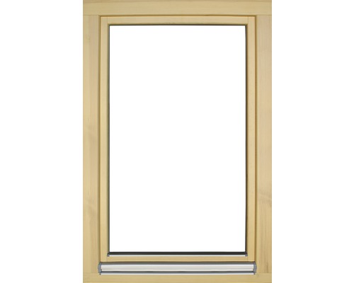 Drevený okenný rám so strieborným parapetom