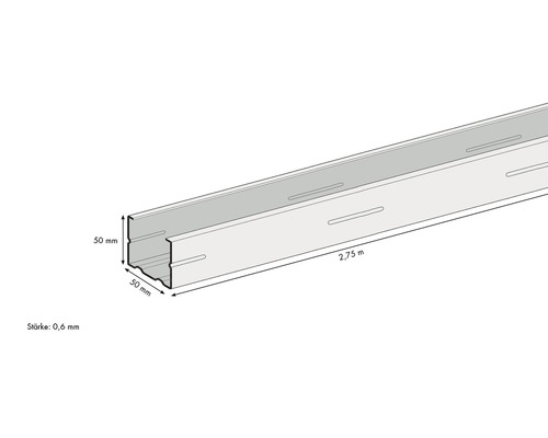 Kovový profil s rozmermi 50 x 50 milimetrov a dĺžkou 2,75 metra