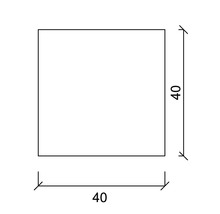Štvorcový tvar s údajom 40