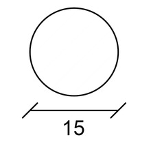 Symbol pre priemer 15 milimetrov