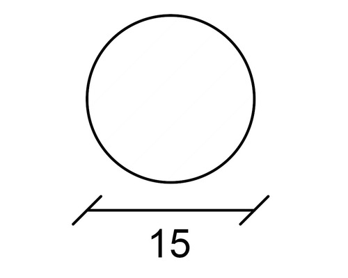 Symbol pre priemer 15 milimetrov