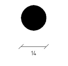Symbol pre priemer 14 milimetrov