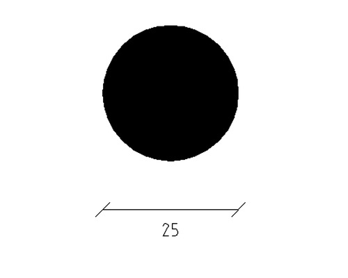 Kruh s priemerom 25