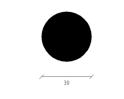 Kruh s priemerom 30