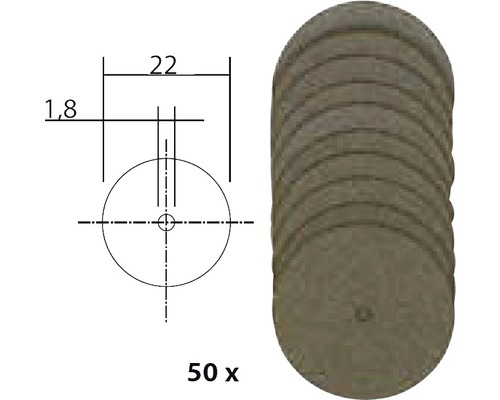 Pätky nôh priemer 22 mm, 50 kusov