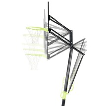 Výškovo nastaviteľný basketbalový kôš s rôznymi nastaveniami výšky