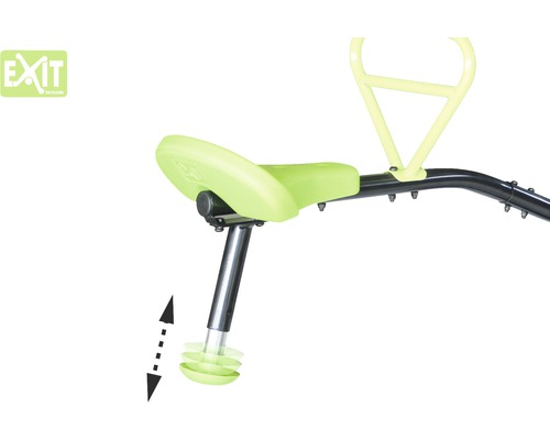 Detailný pohľad na sedadlo trampolíny s nastaviteľnou výškou