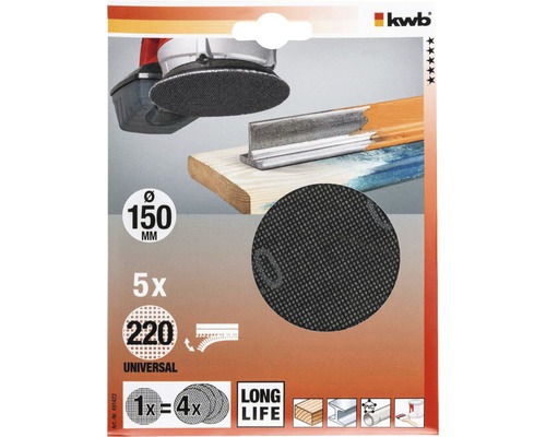 Sada brúsnych kotúčov Klingspor, zrnitosť 220, priemer 150 milimetrov