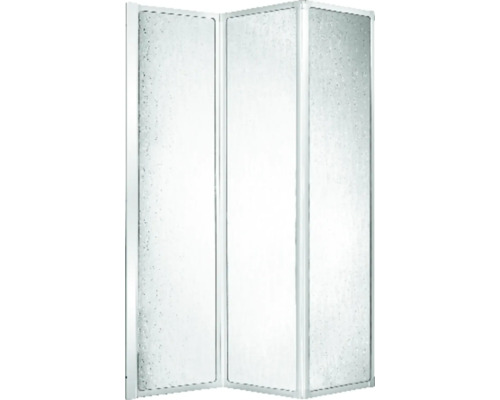 Trojdielna sklenená sprchová stena