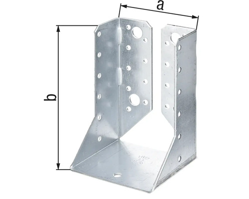 Kovová pätka stĺpika s otvormi a rozmermi