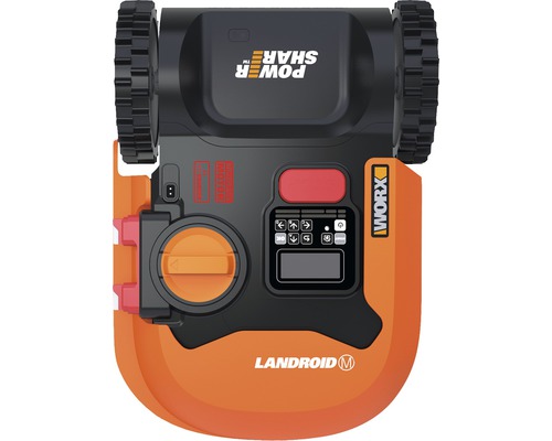 Pohľad zhora na robotickú kosačku Worx Landroid M