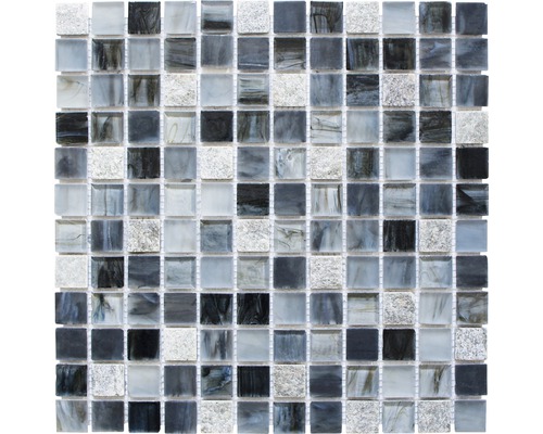 Mozaika XCR 2507 MIX SIVOČIERNA 30,2x30,2 cm