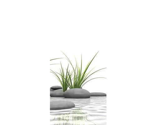 Ozdobné kamene a trávy vo vode