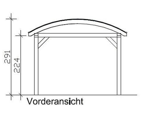 Technický nákres zastrešenia terasy s rozmermi