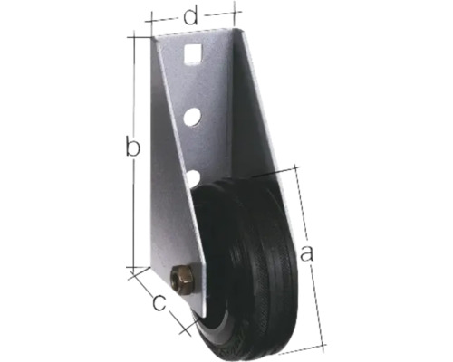 Držiak valčeka s rozmermi valčeka