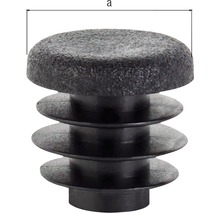 Zátka kruhová Ø20 mm plastová čierna 2 ks-thumb-1