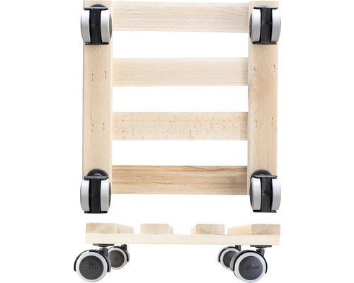 Drevený vozík pod nábytok s kolieskami
