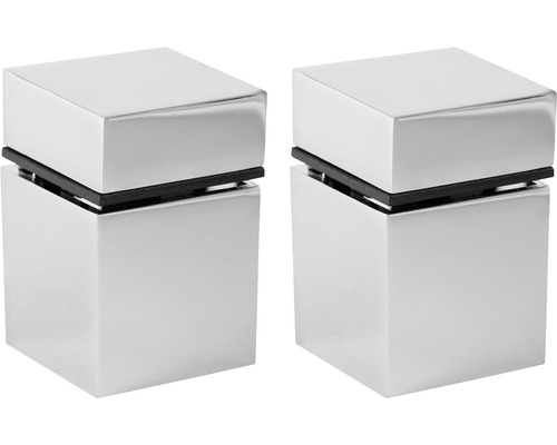 Dva štvorcové dverové zarážky z kovu