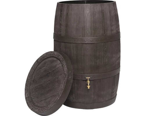 Sud na dažďovú vodu s vzhľadom dreva s vekom a kohútikom